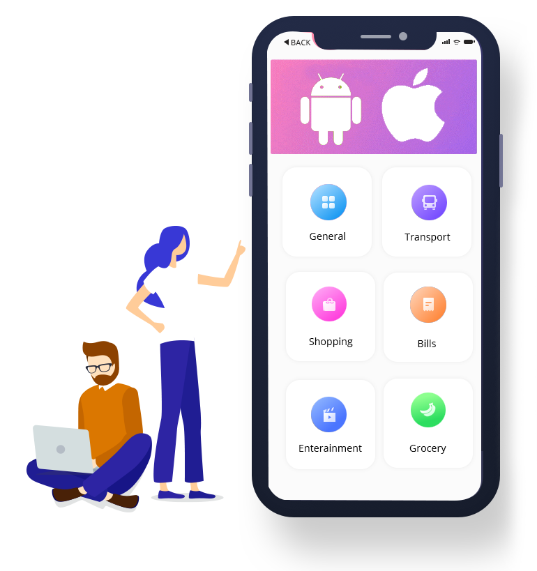 Mobile app development services for Android and iOS platforms